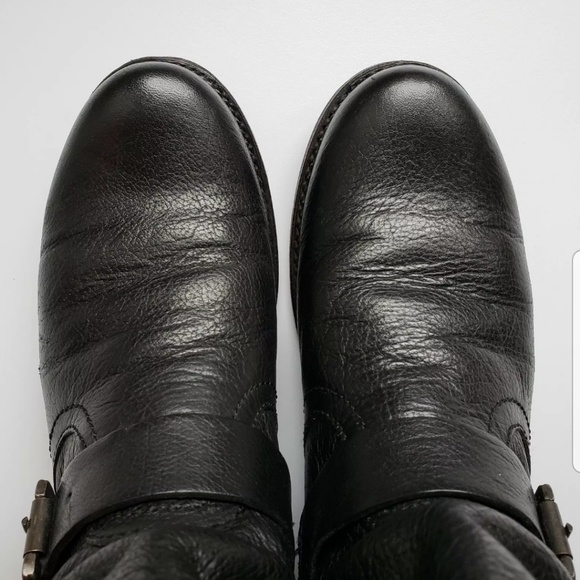 Frye Veronica Slouch Equestrian Black Boots - Picture 4 of 7